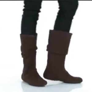 Patagonia Maha Slouch Suede Espresso Pull On Boots size 7